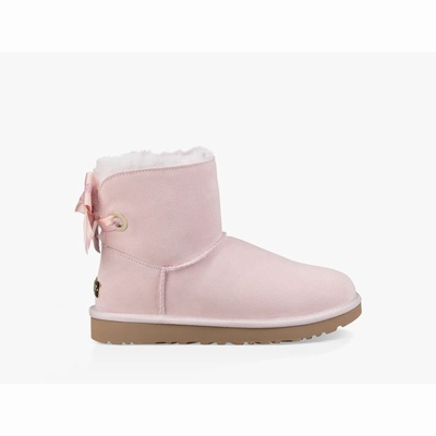 Botas UGG Customizable Bailey Bow Mini Mulher Cinzentas Rosa | PT-GCSAD